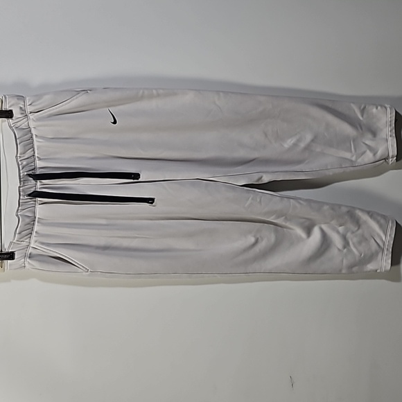 Nike Women’s Sweat Pants Bottom Zip White and Black Size Medium Drawstring - Picture 1 of 11
